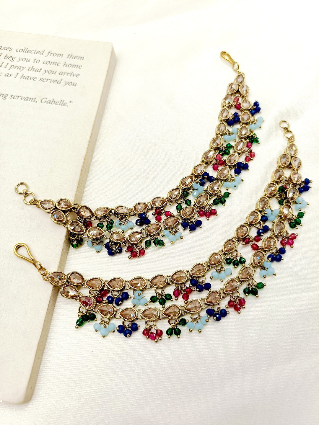 Bloom Multi Colour Traditional Ear Chain