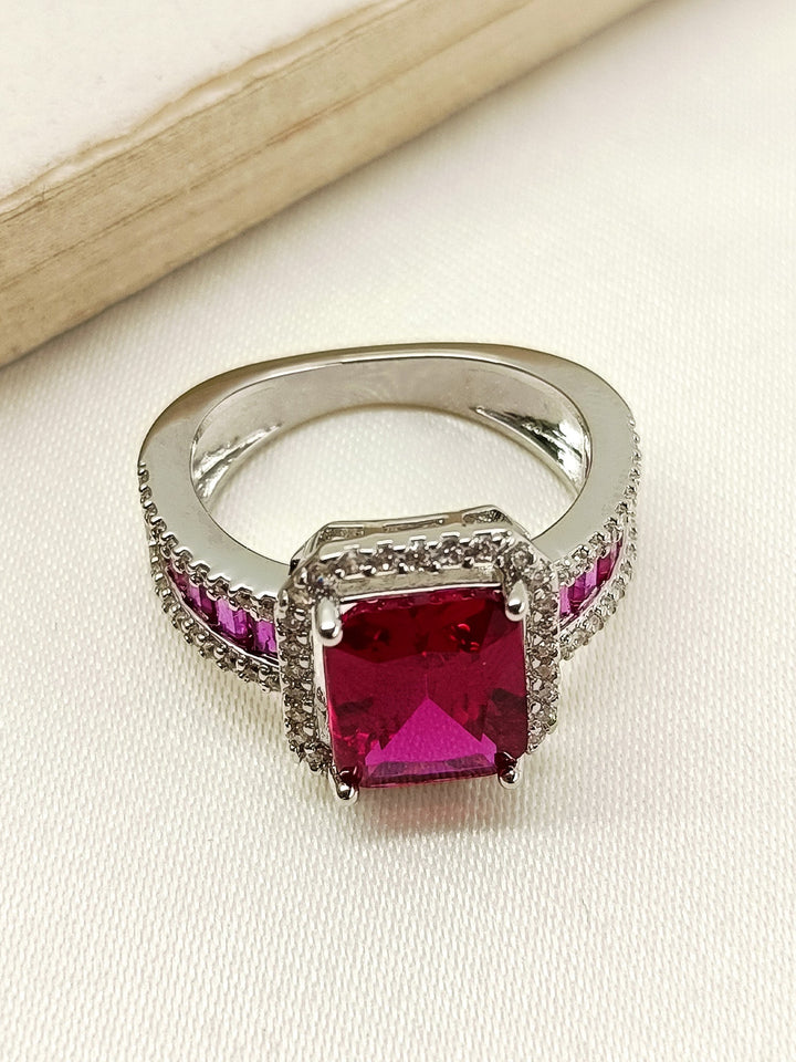 Gemi Ruby American Diamond Finger Ring