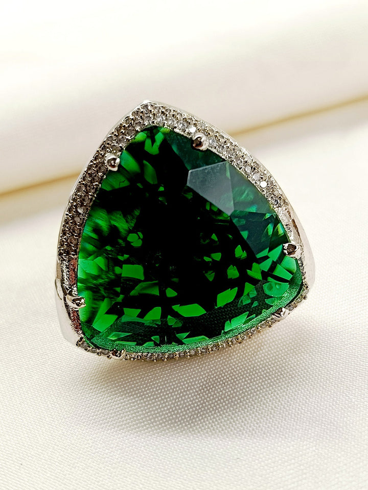 Fiza Green American Diamond Finger Ring