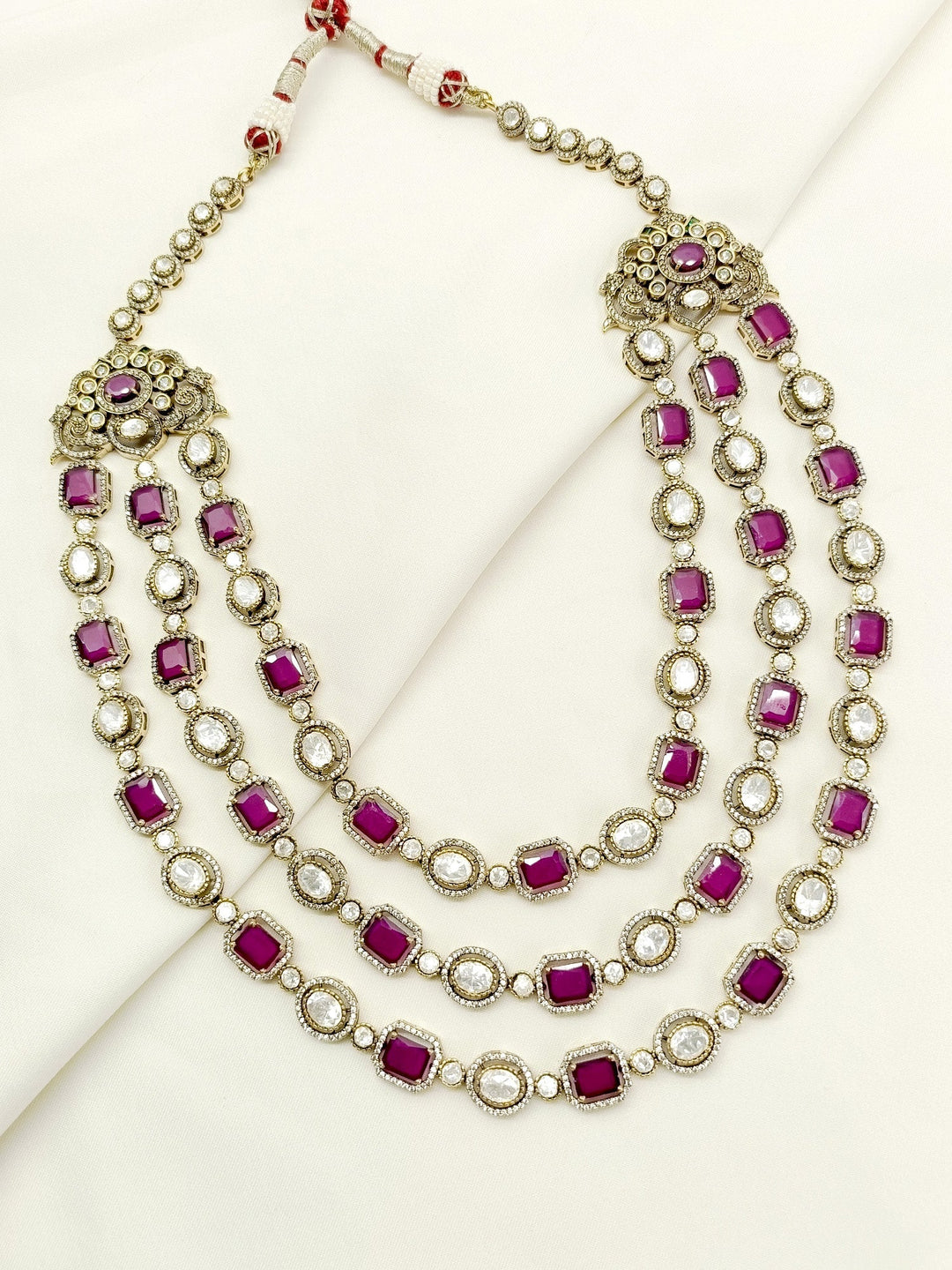 Neeti Ruby Kundan Polki Neckpiece