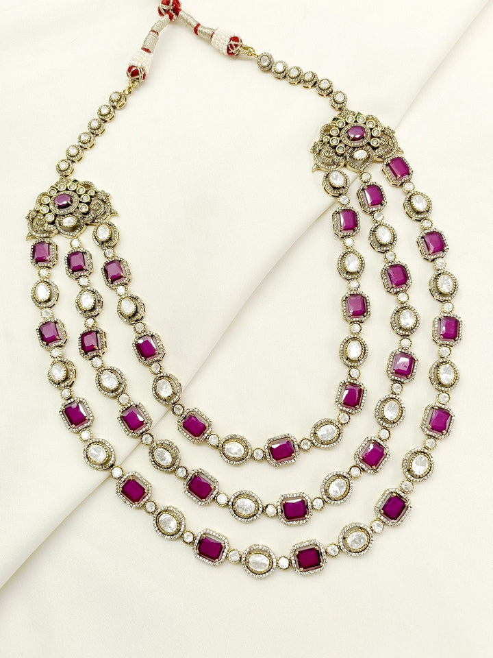 Neeti Ruby Kundan Polki Neckpiece