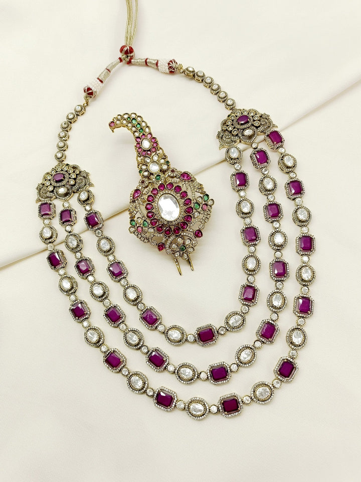 Pratish Groom Mala And Kalgi In Ruby