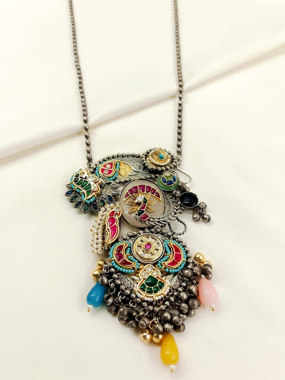 Saanvi Multi Colour Oxidized Neckpiece