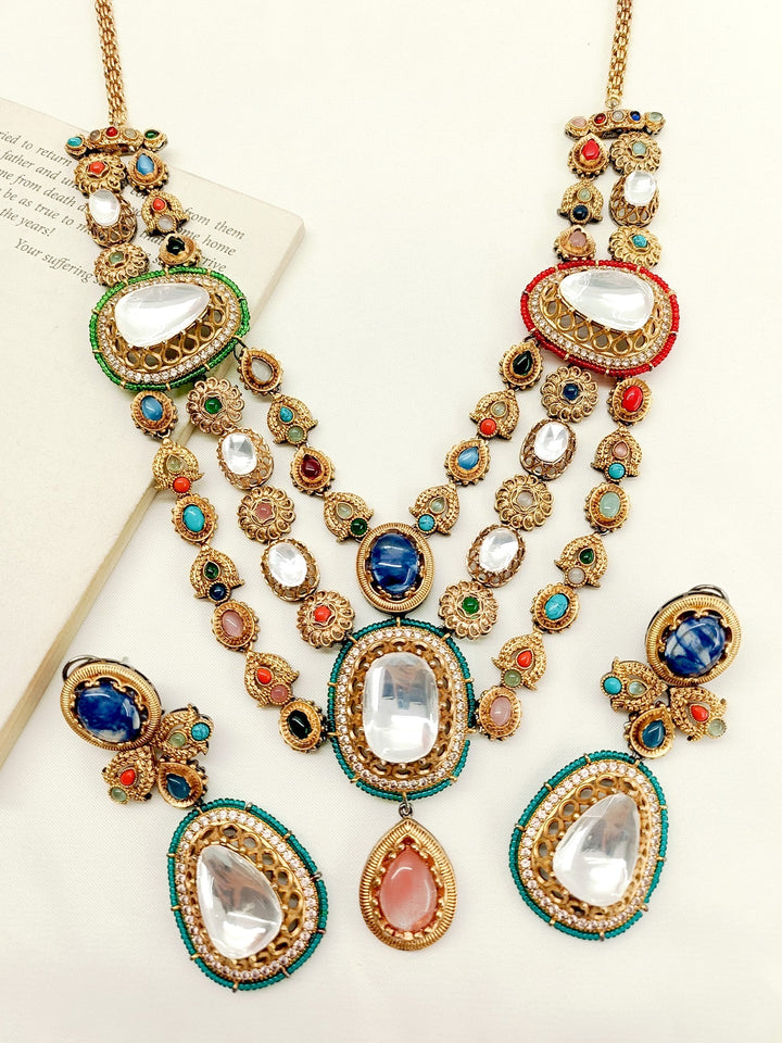 Navi Navaratna Victorian Necklace Set