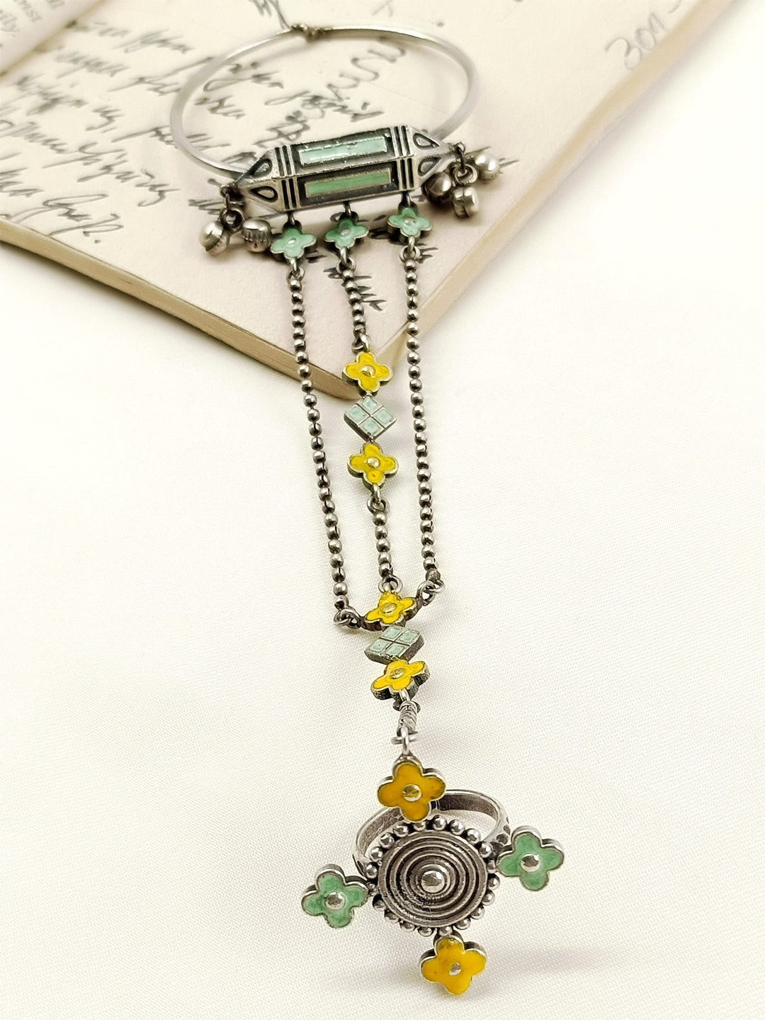 Vinnie Multi Colour Oxidized Hathphool