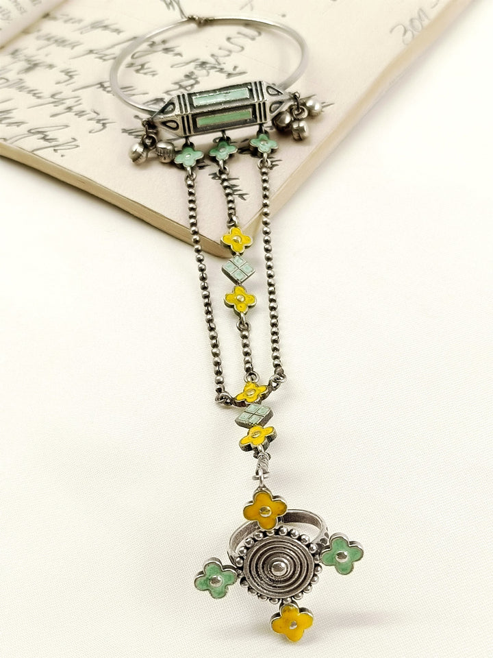 Vinnie Multi Colour Oxidized Hathphool
