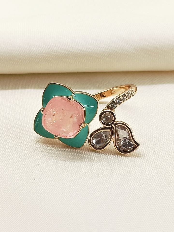 Anamika Multi Colour Kundan Finger Ring