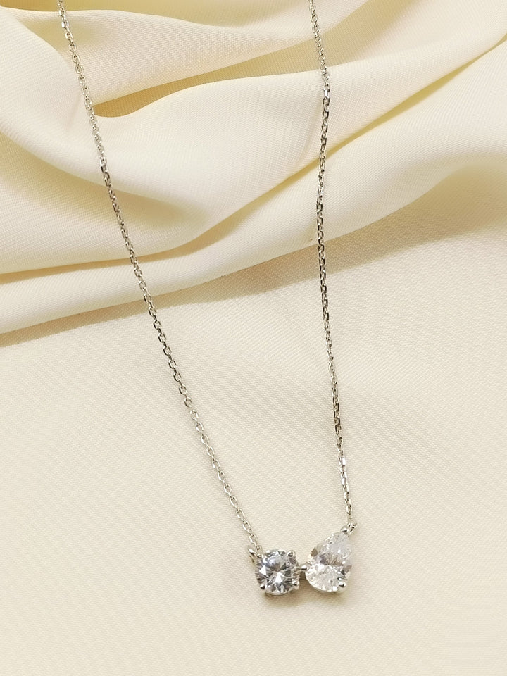 Aapshi 92.5 Silver Swarovski Stone Pendal