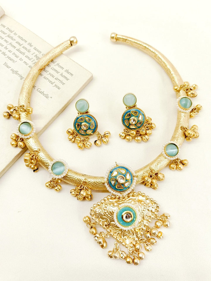 Jodha Firozi Boutique Hasli Style Necklace Set