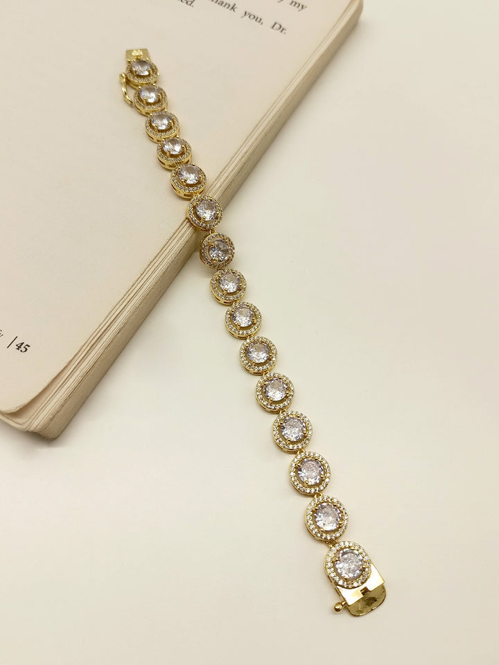 Dusshala White American Diamond Bracelet