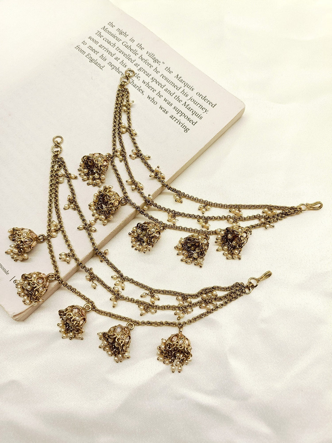 Lalita Cream Traditional Ear Chain