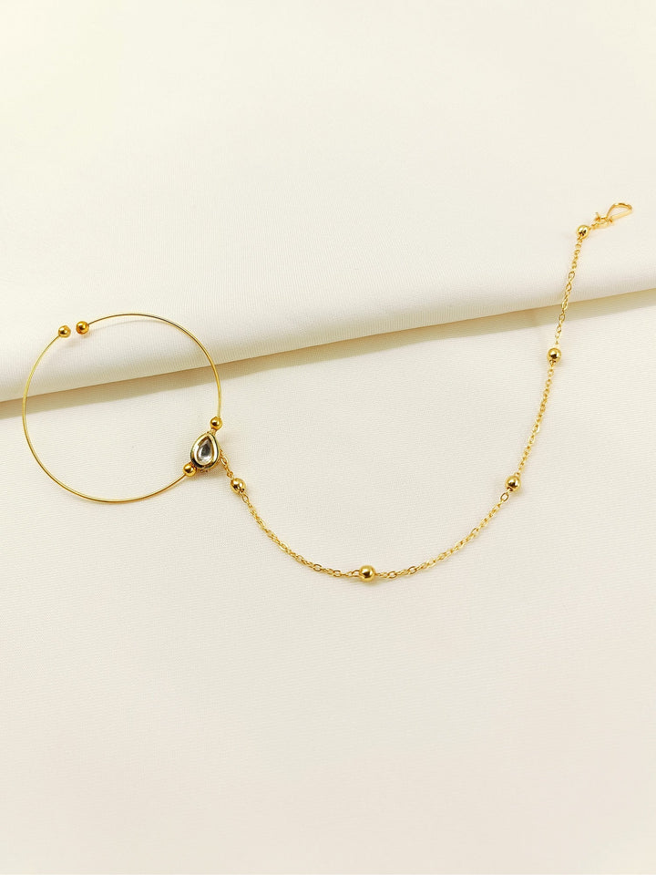 Hemika Golden Kundan Nath