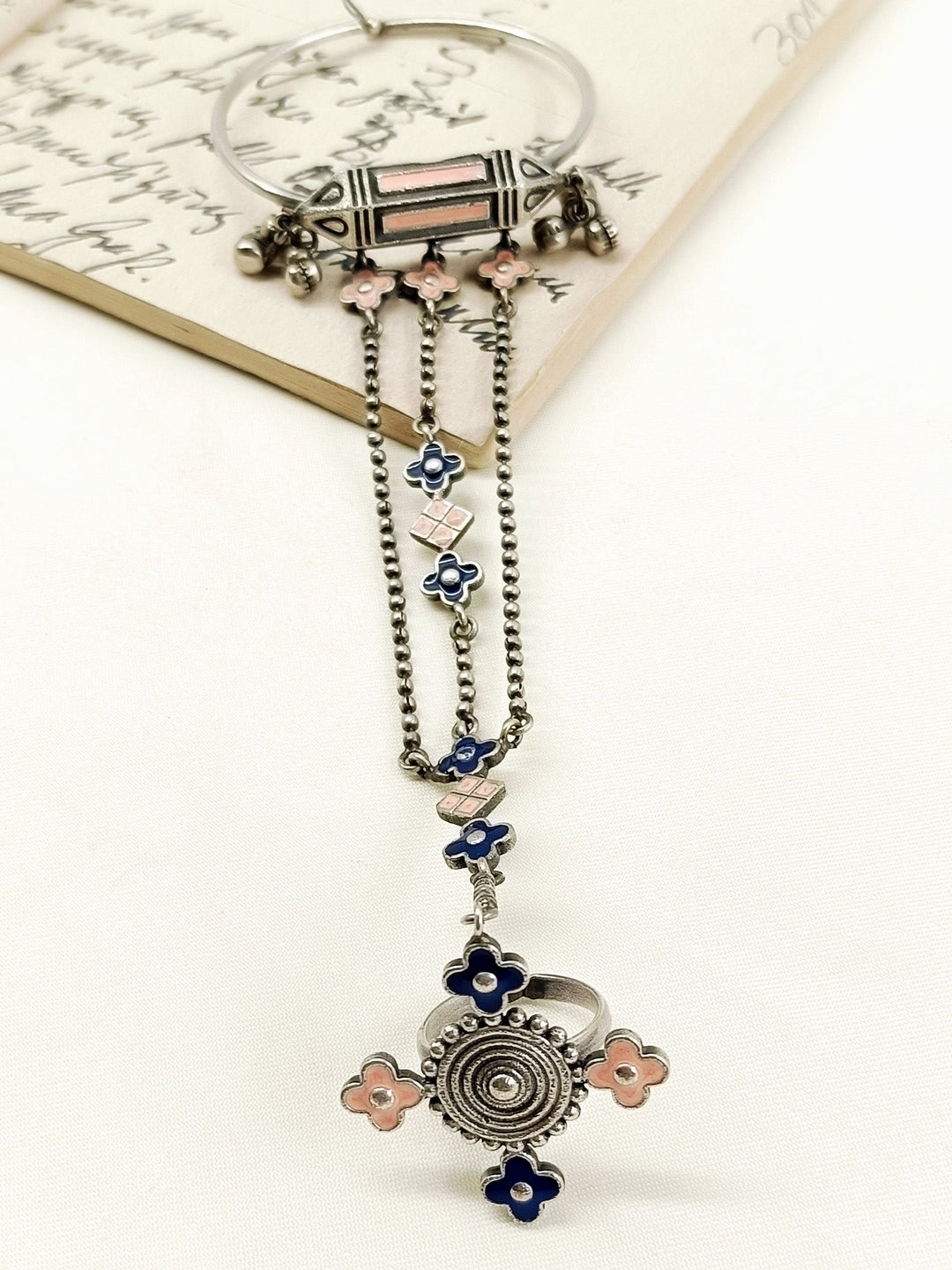 Vinamrta Multi Colour Oxidized Hathphool
