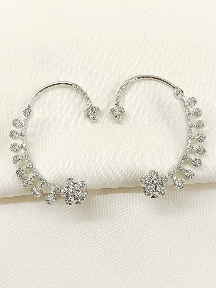 Shaweta White American Diamond Earrings