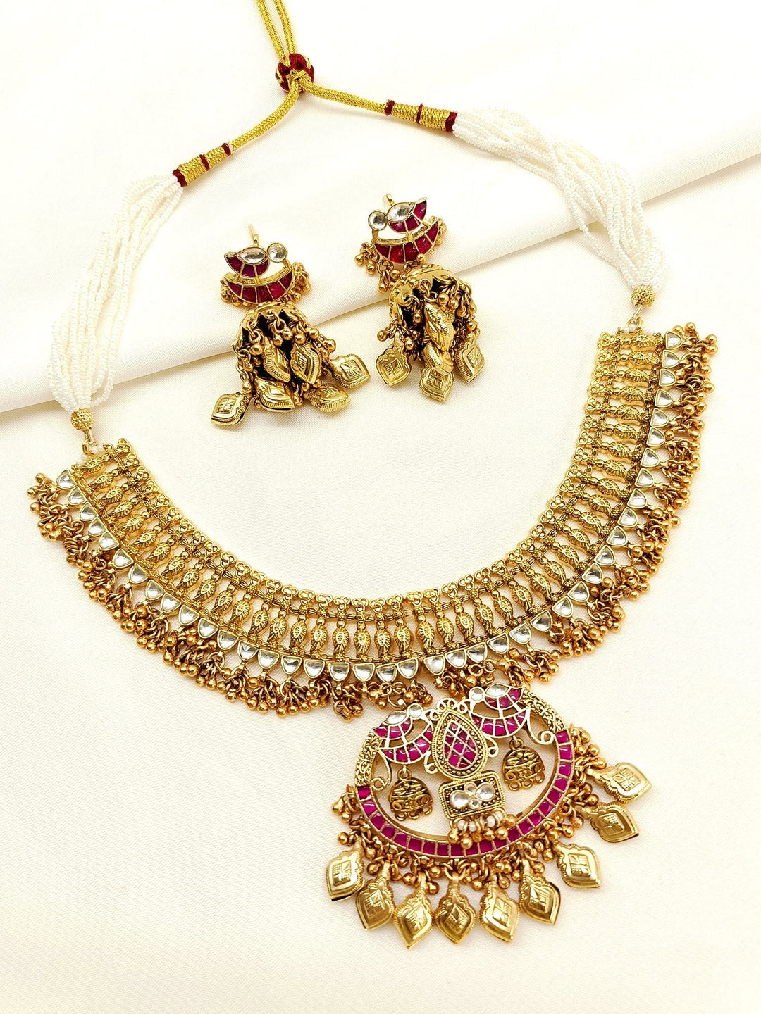 Eiravati Ruby Kundan Necklace Set