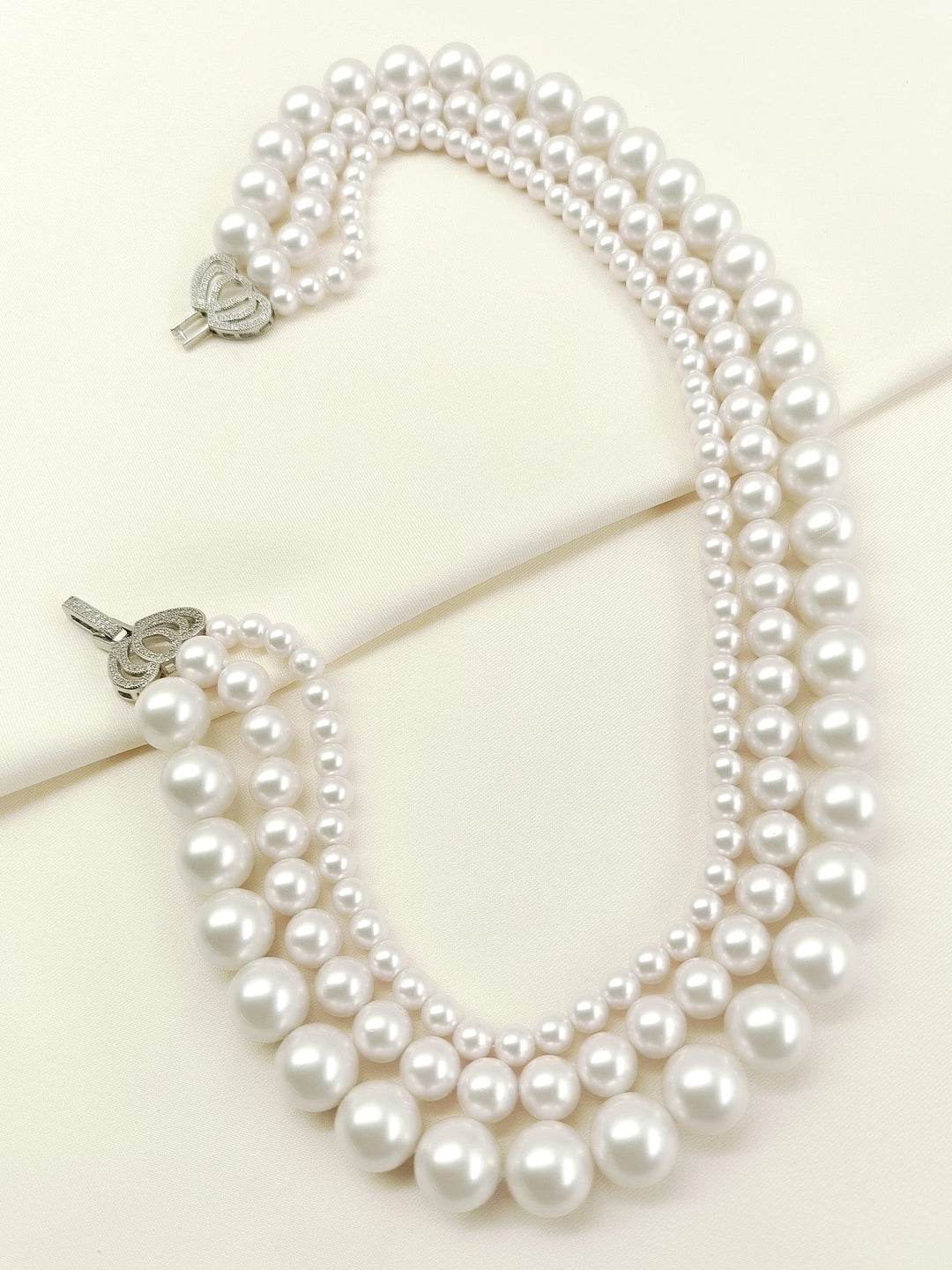 Nandika White Beads Neckpiece