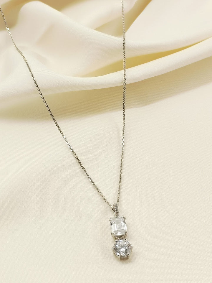 Elina 92.5 Silver Swarovski Stone Pendal