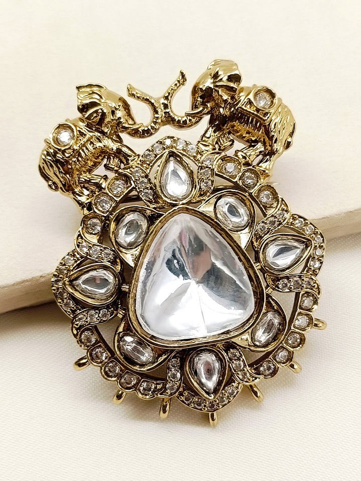 Jayvesh White Men's Brooch