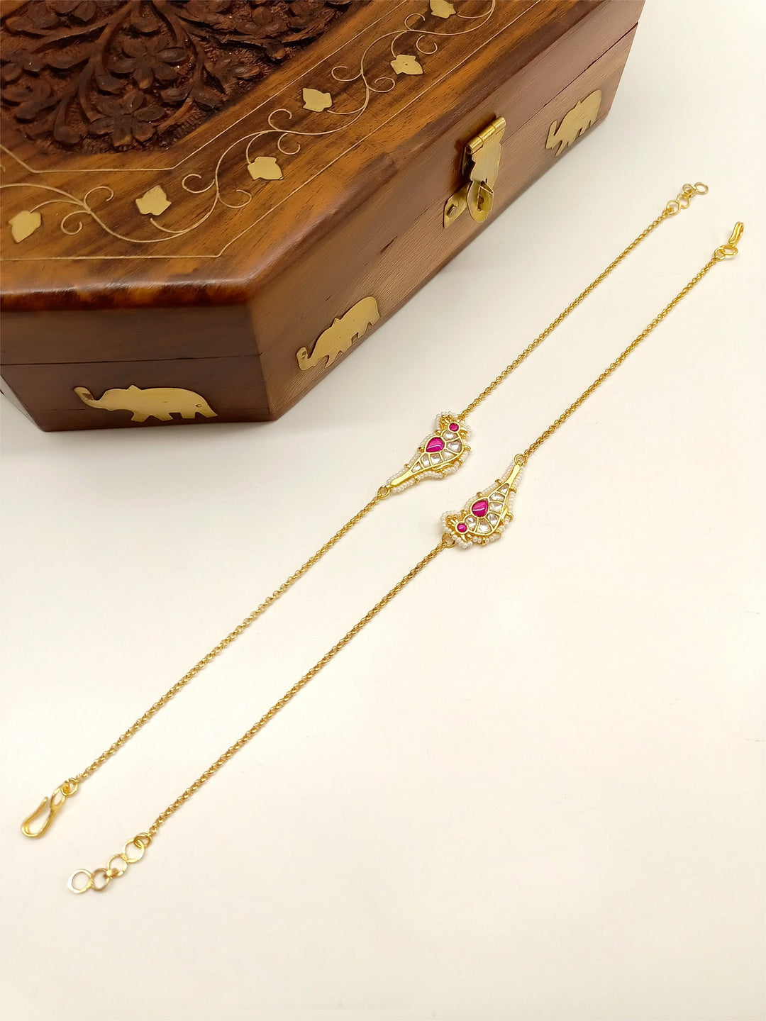 Mehtabh Rani Bird Kundan Anklet