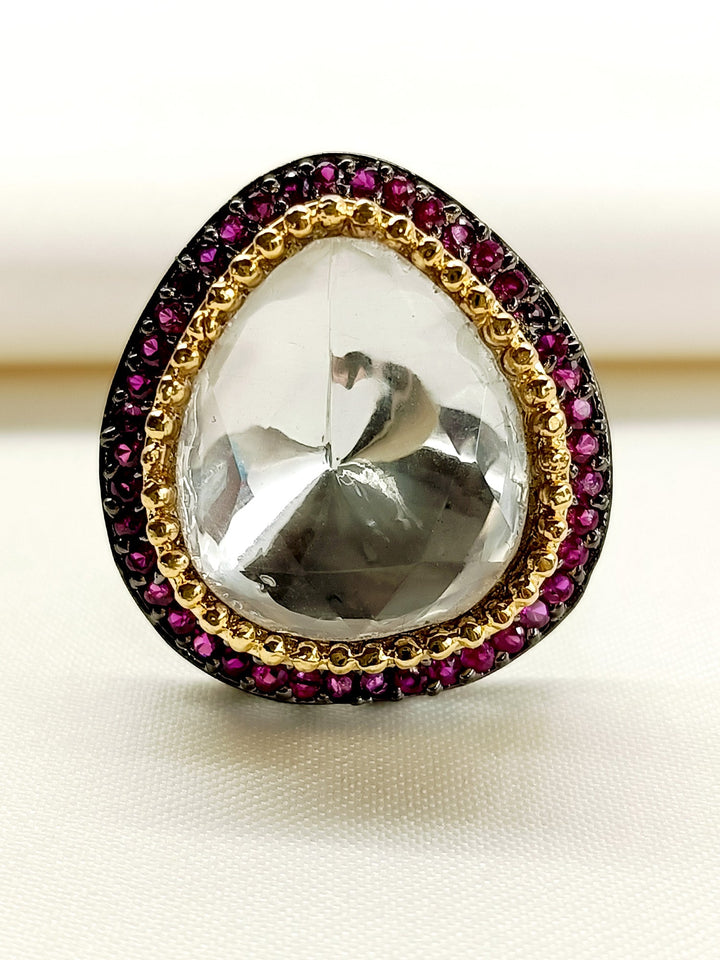 Zirish Ruby Victorian Finger Ring