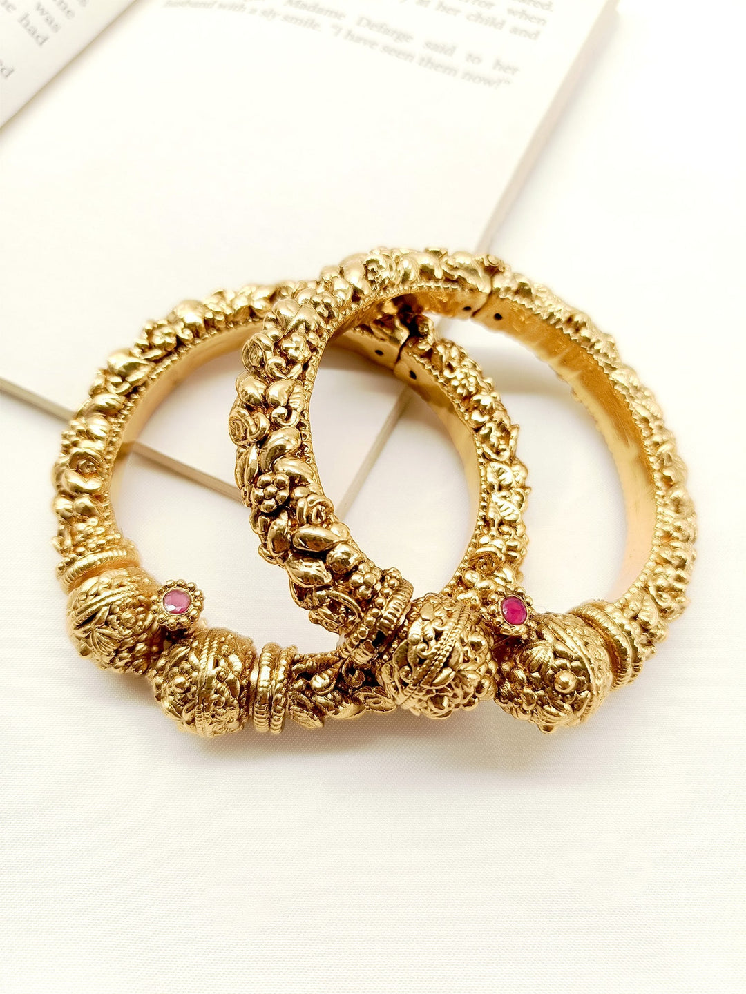 Gamya Ruby Antiuque Bangle