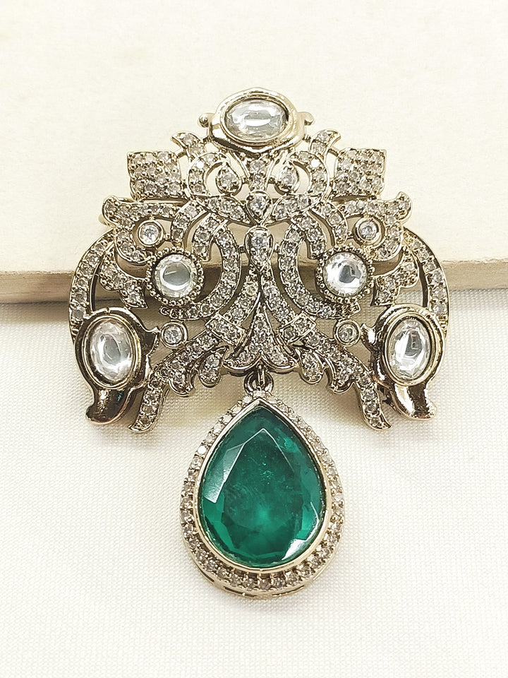 Rishant Green Men's Brooch