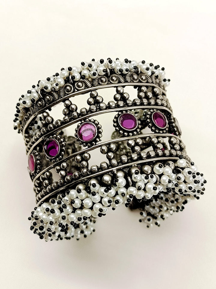 Arina Ruby Oxidized Bracelet