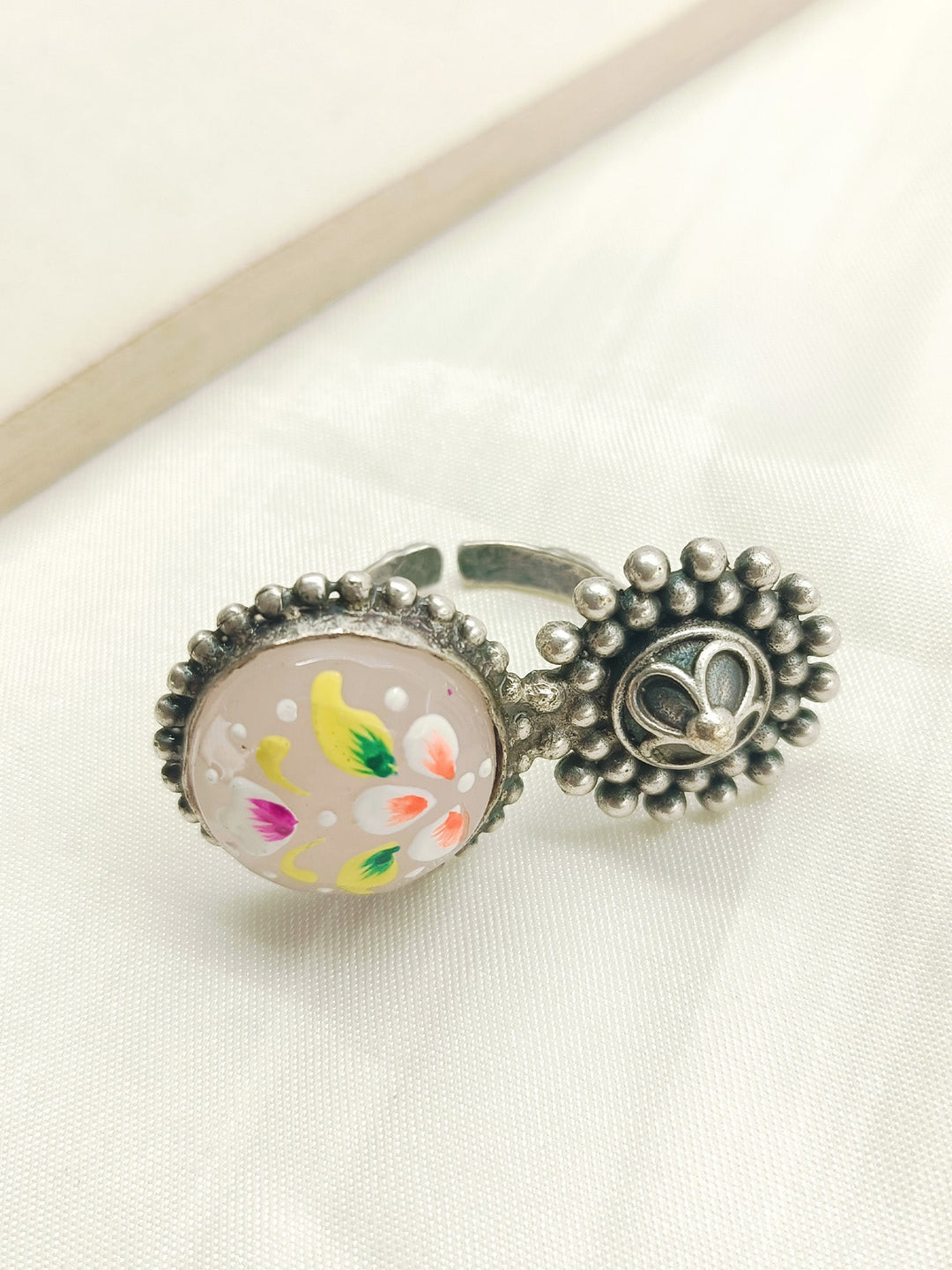 Darshika Multi Colour Oxidized Finger Ring