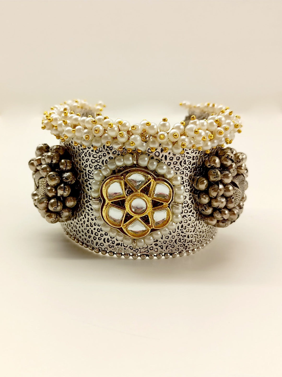 Kiona White Oxidized Bracelet
