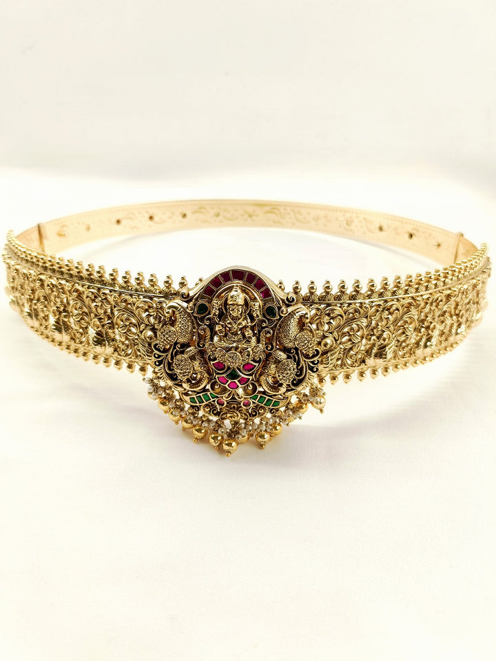 Pushti R&G Antique Lakshmi Temple Waist Belt / Kamabandh