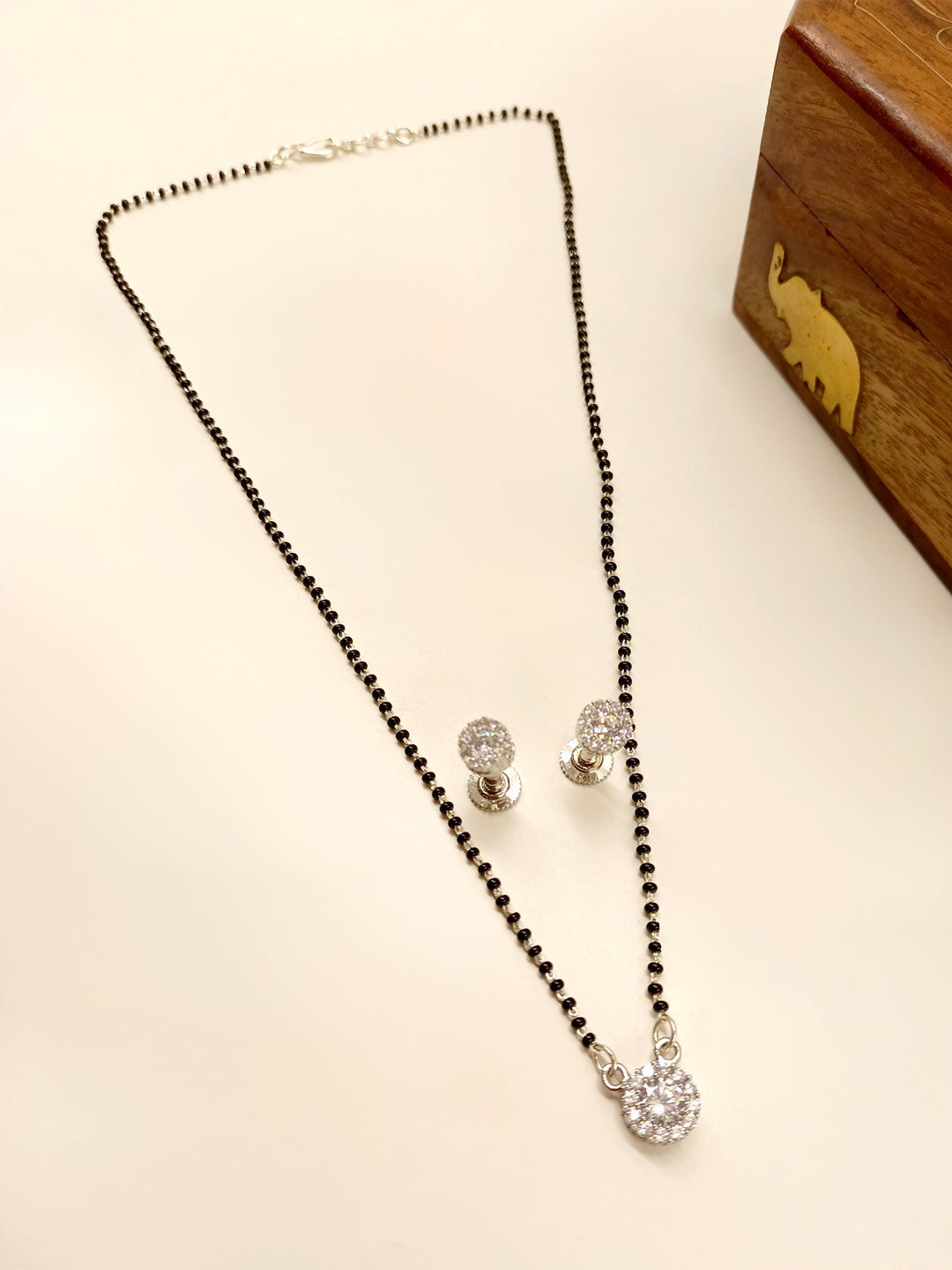 Jour White American Diamond Mangalsutra