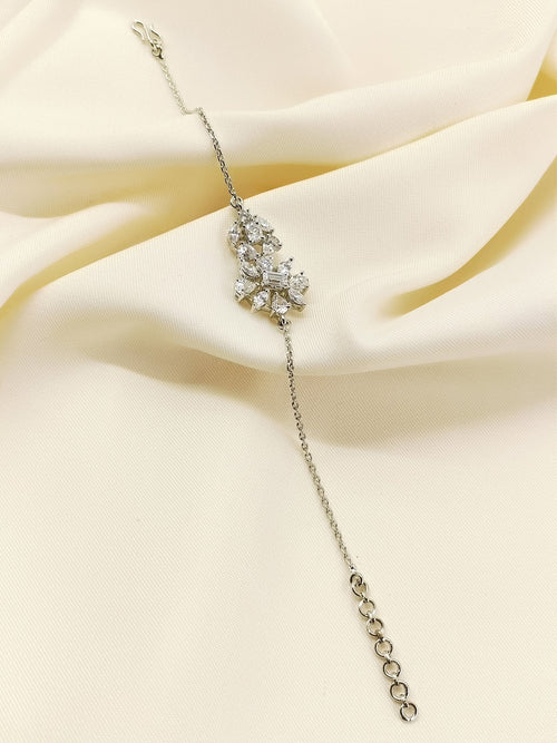 Chaya White 92.5 Silver American Diamond Bracelet