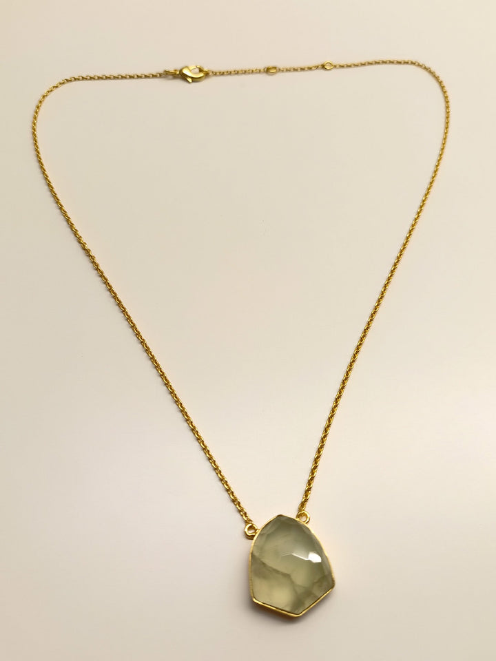 Amreen Mint Green Natural Stone Neckpiece