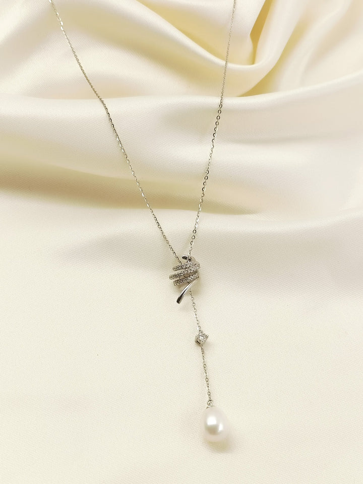Ileana White 92.5 Silver American Diamond Pendal