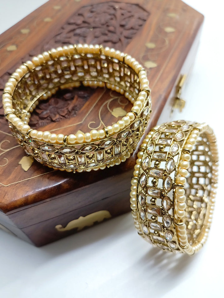 Amoli Copper Polki Bangles