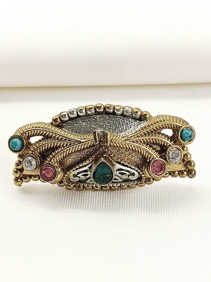Oorja Multi Colour Oxidized Finger Ring
