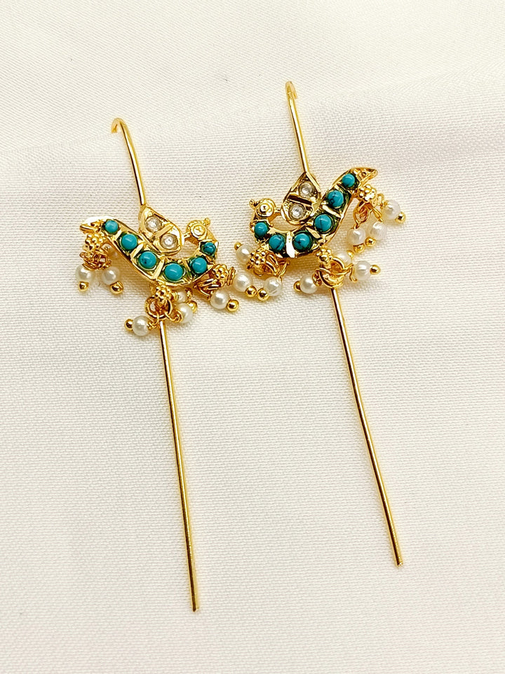 Musily Firozi Gold Plated Kundan Ear Cuff [ Price is for Pair ]