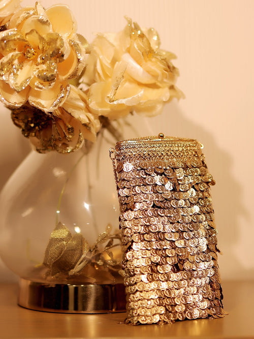 Aarzoo Golden Mobile Pouch