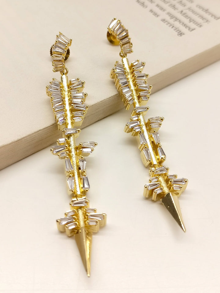 Ruchika White American Diamond Earrings