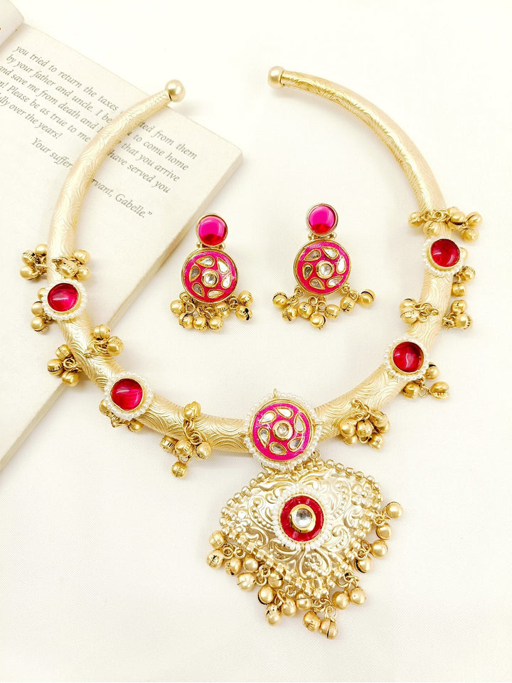 Shanice Majenta Boutique Hasli Style Necklace Set