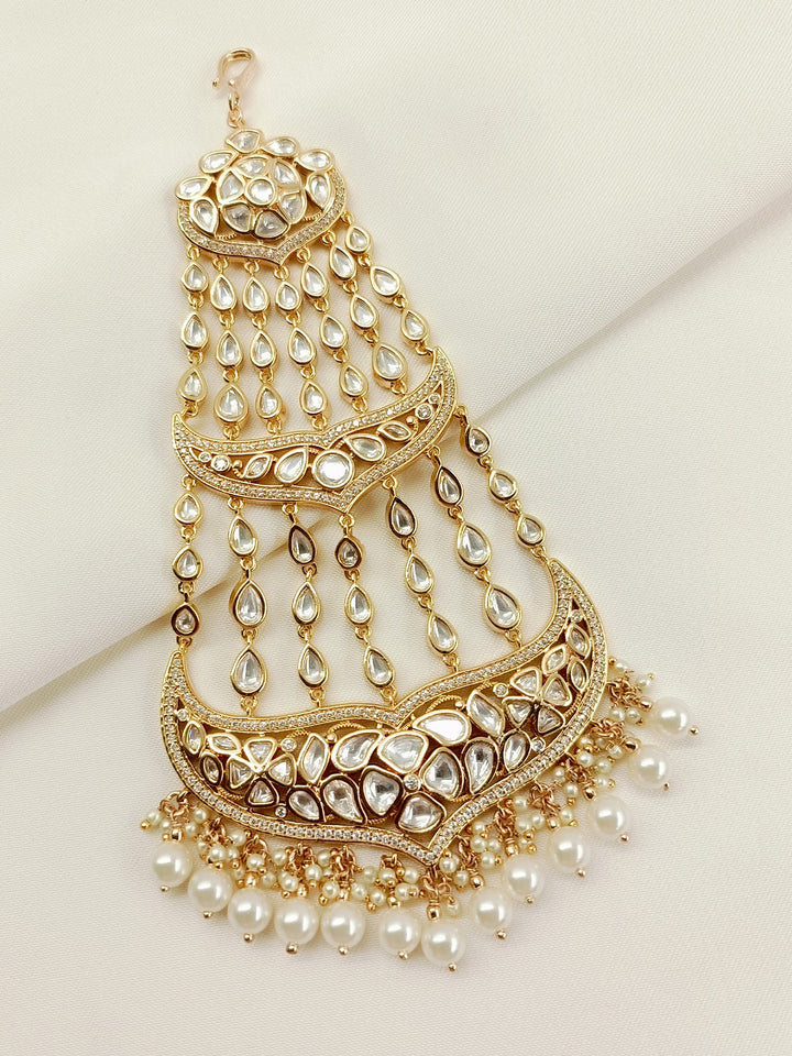 Baina White Kundan Passa