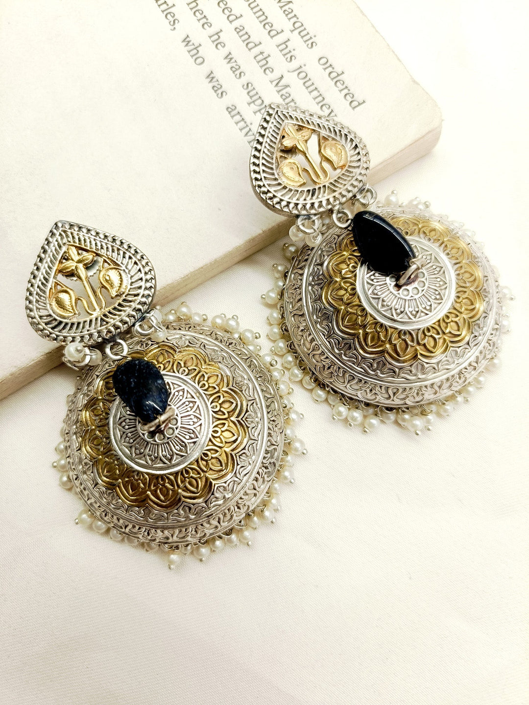 Zemi Black Oxidized Jhumki