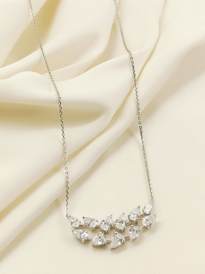 Amita 92.5 Silver Swarovski Stone Pendal