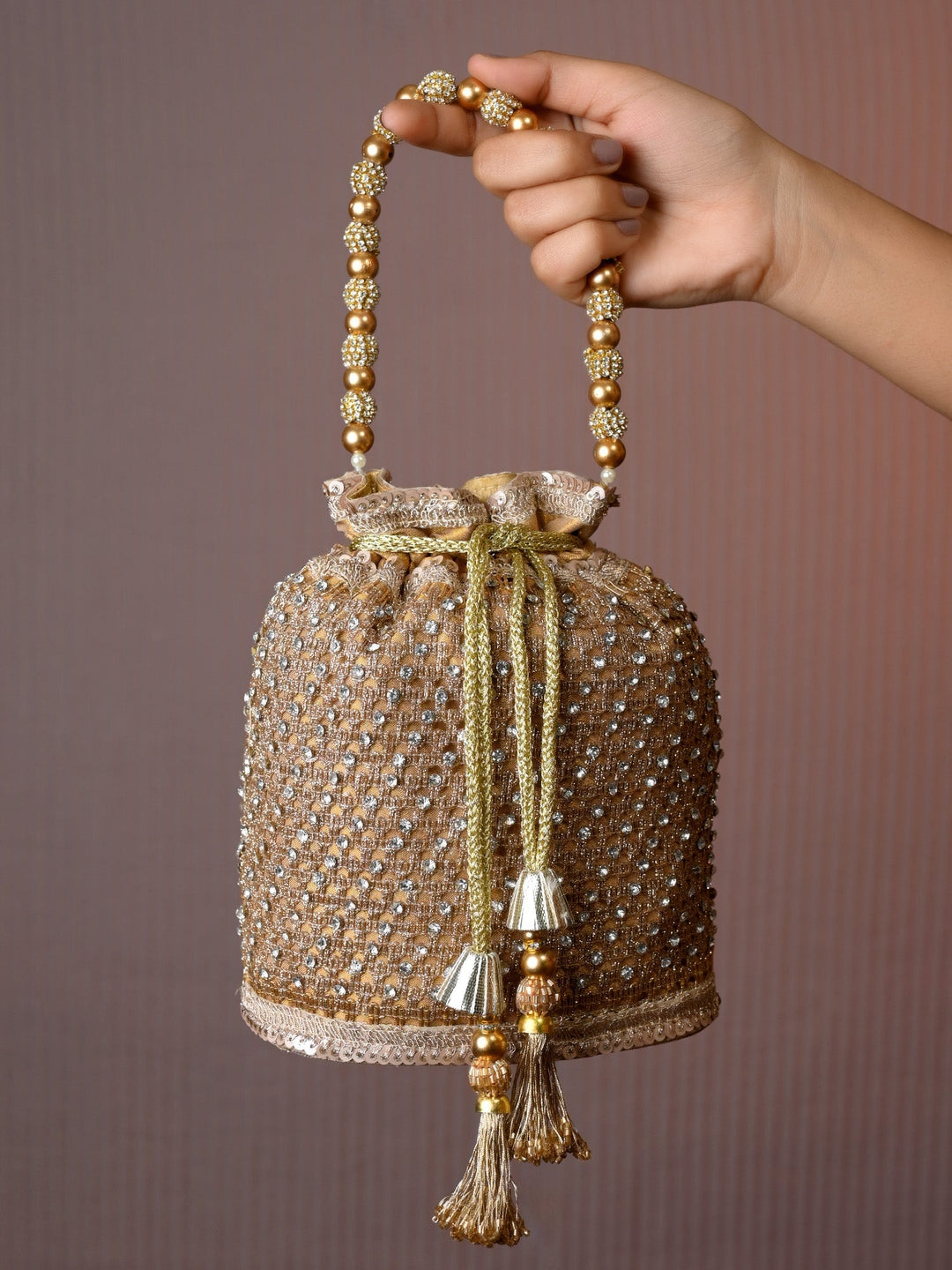 Ekanshi Golden Potli Bag