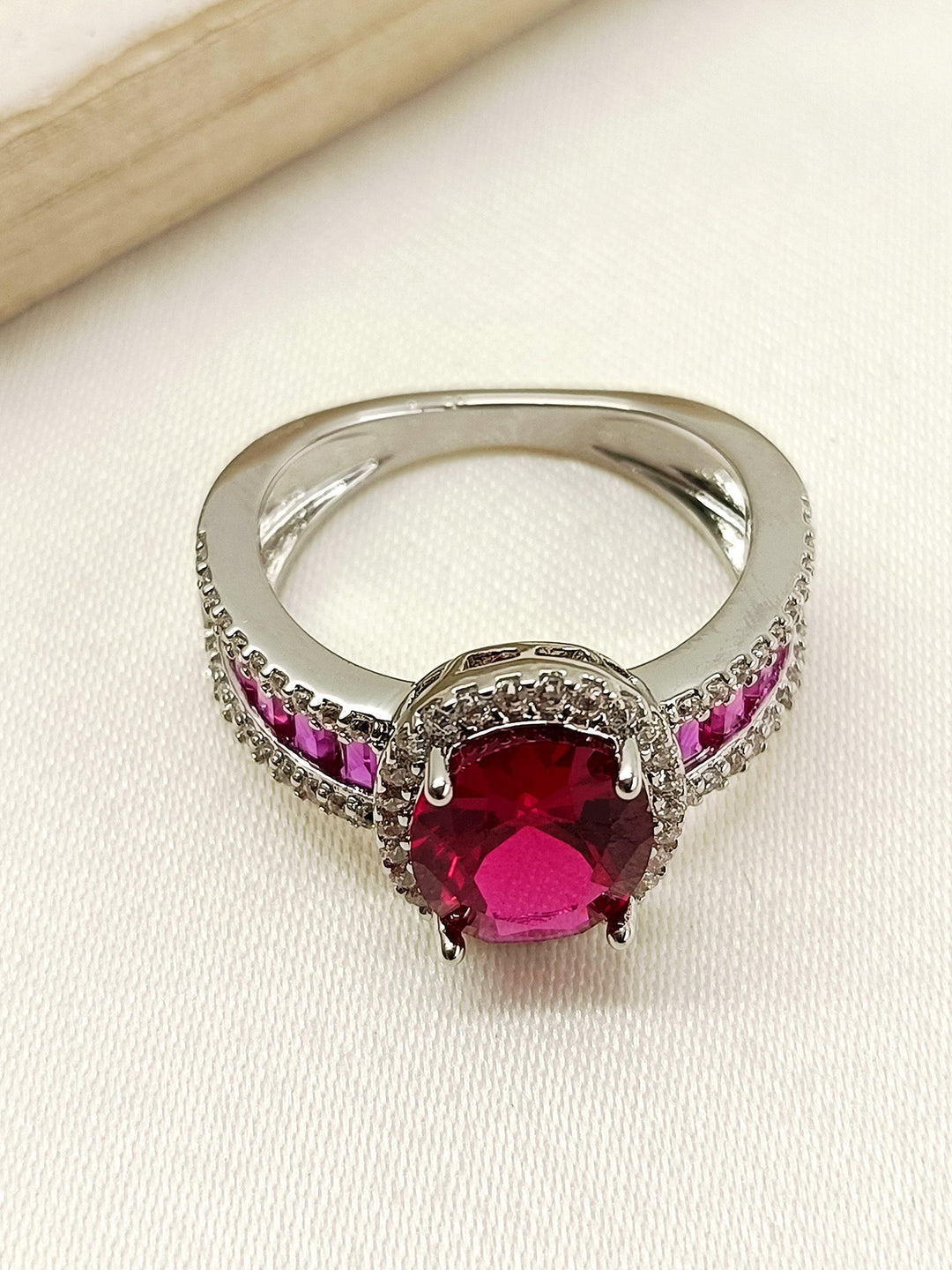 Bakti Ruby American Diamond Finger Ring