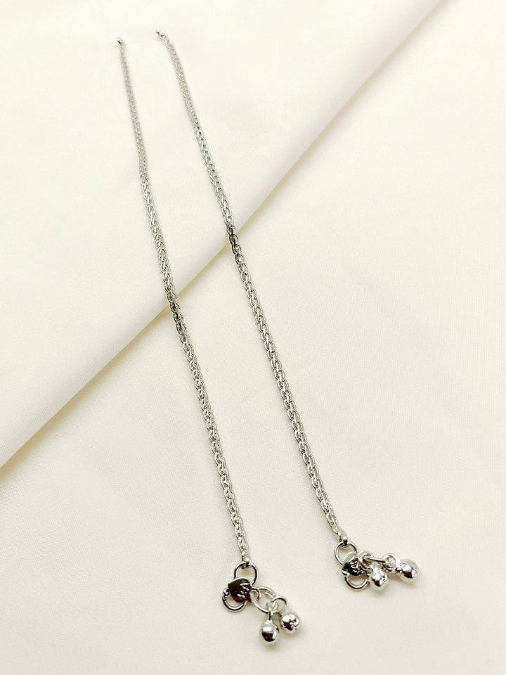 Aswi Silver Antique Anklet