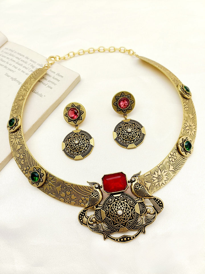 Latika M & G Hasli Style Antique Necklace Set