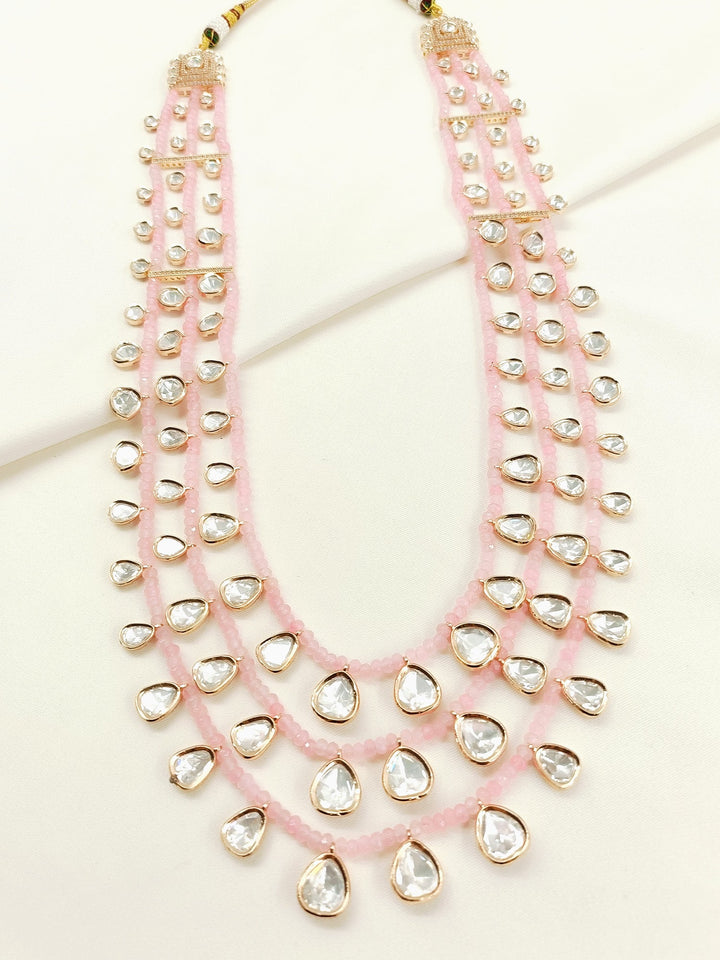 Soham Baby Pink Groom Beads Neckpiece