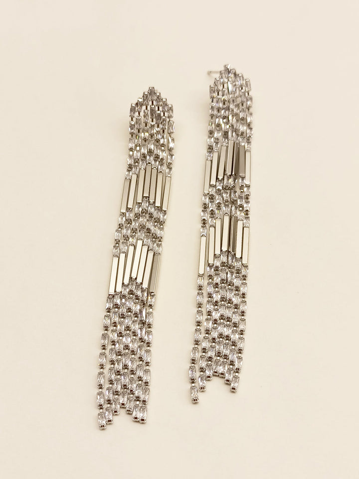 Lila Silver Plating Western Earrings