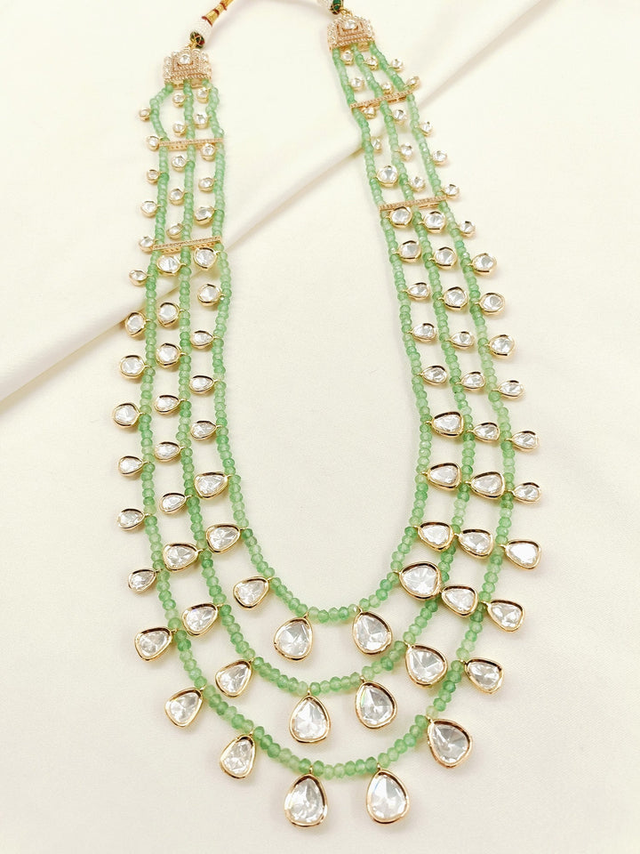 Niraav Mint Green Groom Beads Neckpiece